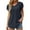 Navy, variant on Patlollav Ladies,Woman Loose Casual Short Sleeve V-Neck Solid Blouse T-Shirt Tunic Tops