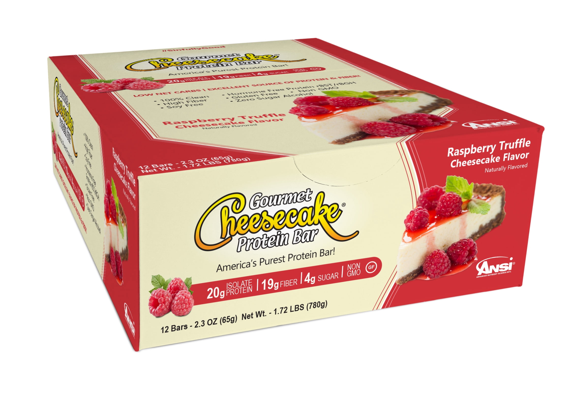 Gourmet Cheesecake Protein Bar Raspberry Truffle