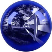 10" Stainless Steel Gazing Balls:Big Shiny Mirror Ornament, Decorative Orbs for Yard, Pool, Lawn and Pond,Christmas Floating Ornaments, Lawn Decorations, Unbreakable Polishing Ball (Blue, 8in)