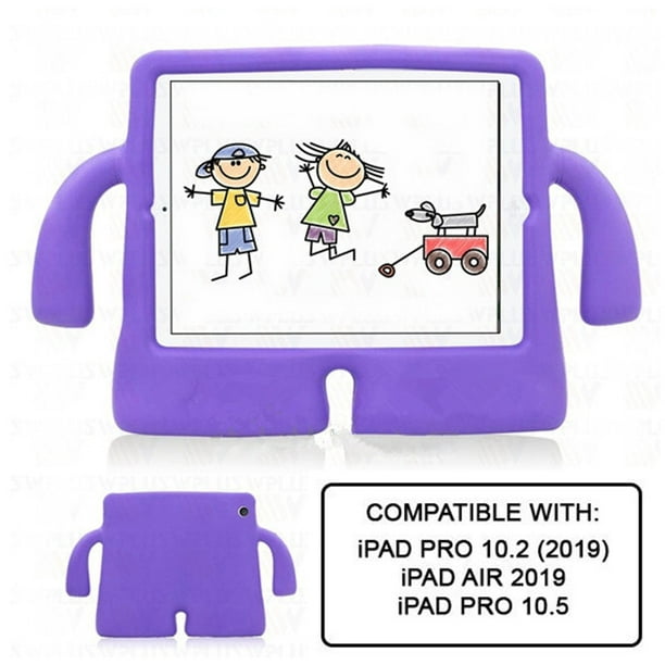 PST] Coque pour enfant iPad 10.2 / iPad Air 3 / iPad Pro 10.5, 3D  Silicone antichoc Enfants Housse de protection pour enfants 