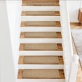 thumbnail image 5 of Pure Era 8" x 30" Carpet Stair Treads Protector Cover Indoor Non Slip Self Adhensive Tape Free Set of 12 (Khaki Mini Diamond Trellis), 5 of 11