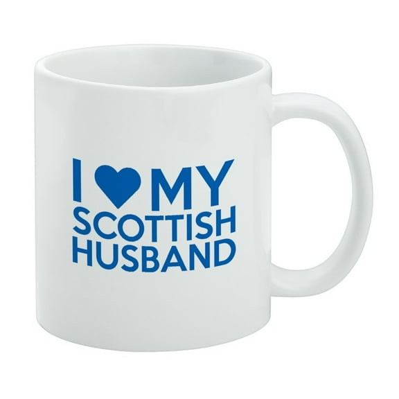 I Love My Scottish Husband White Mug
