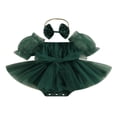 thumbnail image 1 of MesaSe Nouveau-Né Filles Rompers Robe Fleur Broderie Maille Manches Courtes Combinaisons Bandeau Princesse Tenues, 1 of 8