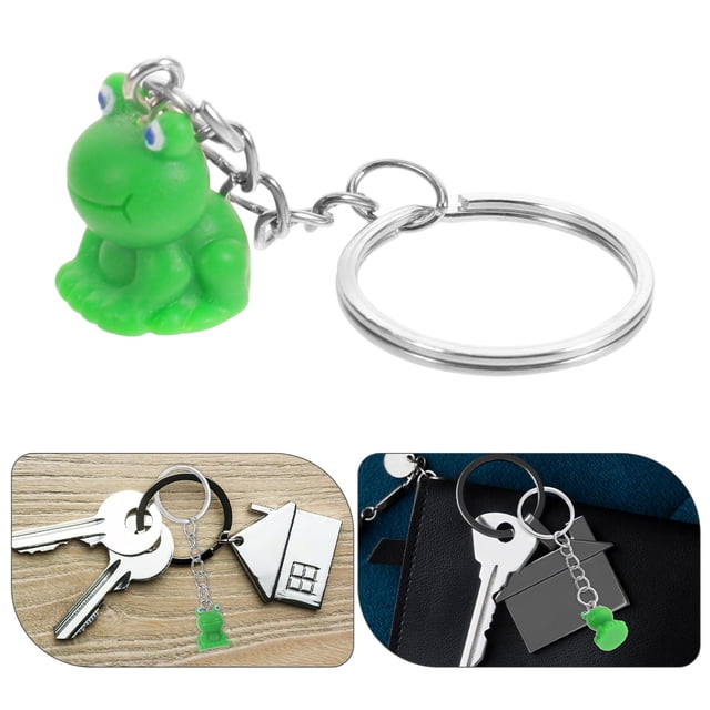 EXHUMKY 10Ud Llavero Rana Decorativo De Resina Con Compacto Para Accesorios Y