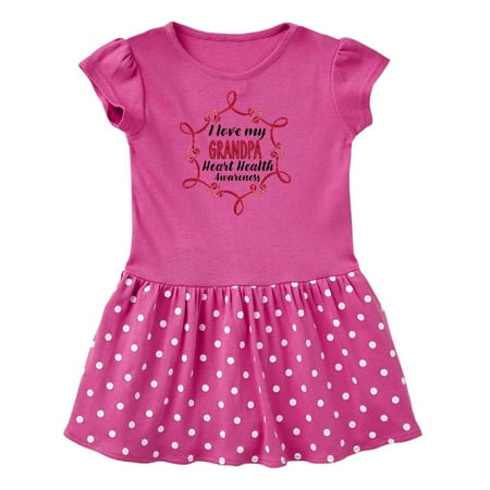 

Inktastic I Love My Grandpa Heart Health Awareness Gift Toddler Girl Dress