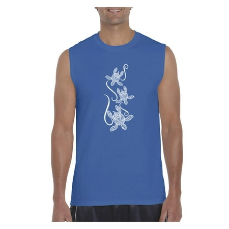 Pantherella Sea Island Cotton - Hawaiian Sea Turtle Hawaii Men Ultra Cotton Sleeveless T-Shirt
