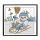 thumbnail image 2 of Bordado de hilo punto de cruz parcial 14CT algodón DIY muñeco de nieve Kits contados Hugtrwg Para estrenar, 2 of 9