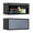 Black Gray, variant on Fesbos Metal Garage Wall Cabinet with Doors and Shelves, Wall Mounted Metal Storage Cabinet, Floating Garage Tool Cabinet for Garage, Basement, Kitchen, Warehouse