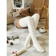 thumbnail image 2 of Thigh High Socks for Women Cable Knit Over the Knee Boot Socks, Long Warm Leg Warmers Winter, 2 of 6