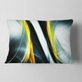 thumbnail image 2 of Designart Fractal Lines Yellow White - Abstract Throw Pillow - 12x20, 2 of 5