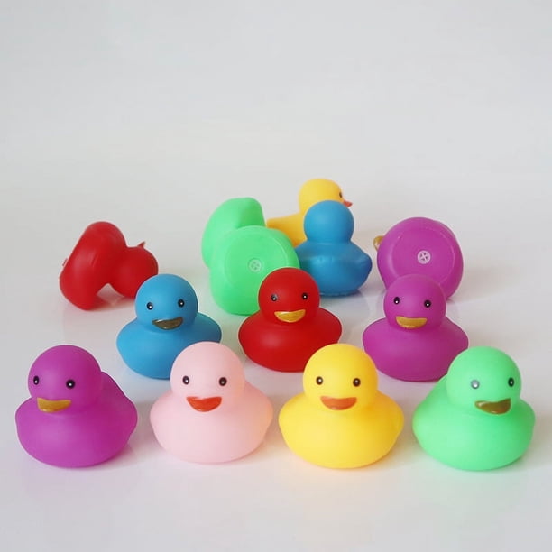 Mini juguetes de baño de patito que juega con agua, patito de vinilo para bebé, juguetes educativos para niños