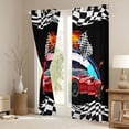 thumbnail image 3 of Homewish Race Car Black Out Curtains,Speed Extreme Sport Curtains Pack of 2 (42x63 Each),Classic White Black Checkered Bedroom Curtains For Boys,Luxury Bedroom Decor, 3 of 6