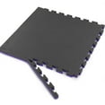 thumbnail image 2 of Xspec  1" Extra Thick Reversible EVA Foam Gym Mats 12 pcs 48 Sq Ft, Black/Purple, 2 of 9
