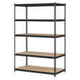 thumbnail image 2 of 5-Shelf Adjustable, Heavy Duty Storage Shelving Unit (350 lbs Loading Capacity per Shelf), Steel Organizer Wire Rack, Black (43.31" W x 17.72" D x 70.87" H), 2 of 4