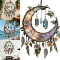 thumbnail image 2 of 2D Stained Effect Window Decor Hand-Painted Moon & Floral Suncatcher Celestial Panel Hanging, Ideal for Windows & Gardens as Gift, 2 of 4