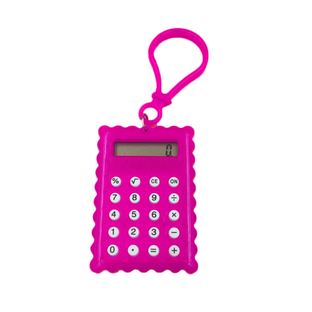 Fusipu Pocket Student Mini Electronic Calculator Biscuit Shape School 