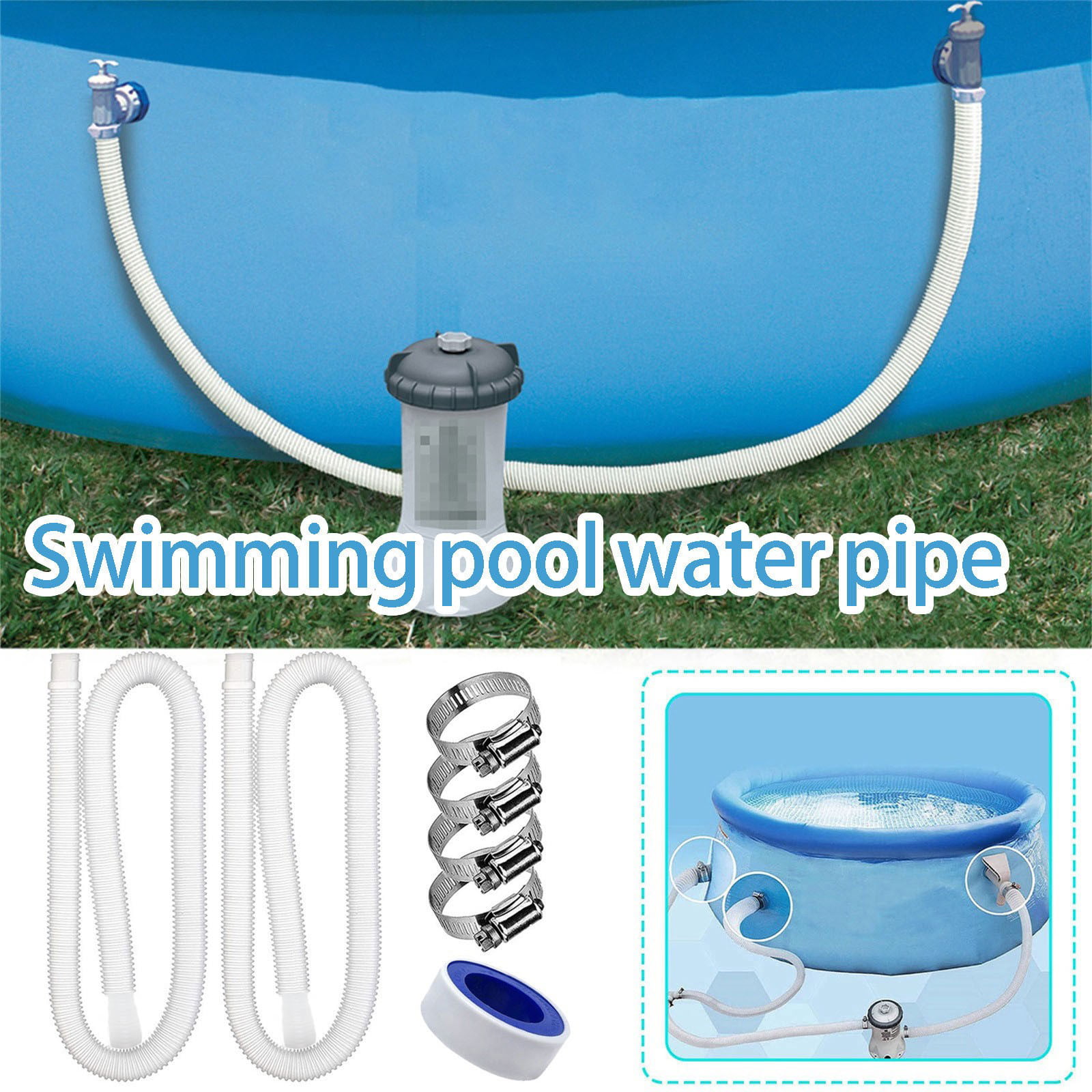 Intex Above Ground Pool Filter Connection Plastic Hose Clamps 