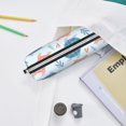 thumbnail image 6 of Cauagu Sea Turtle Print Leather Pencil Pen Case - Stationery Bag Portable Stationery Bag Big Capacity Pencil Pouch Cosmetic Organizer Bag for Men & Women, 6 of 7