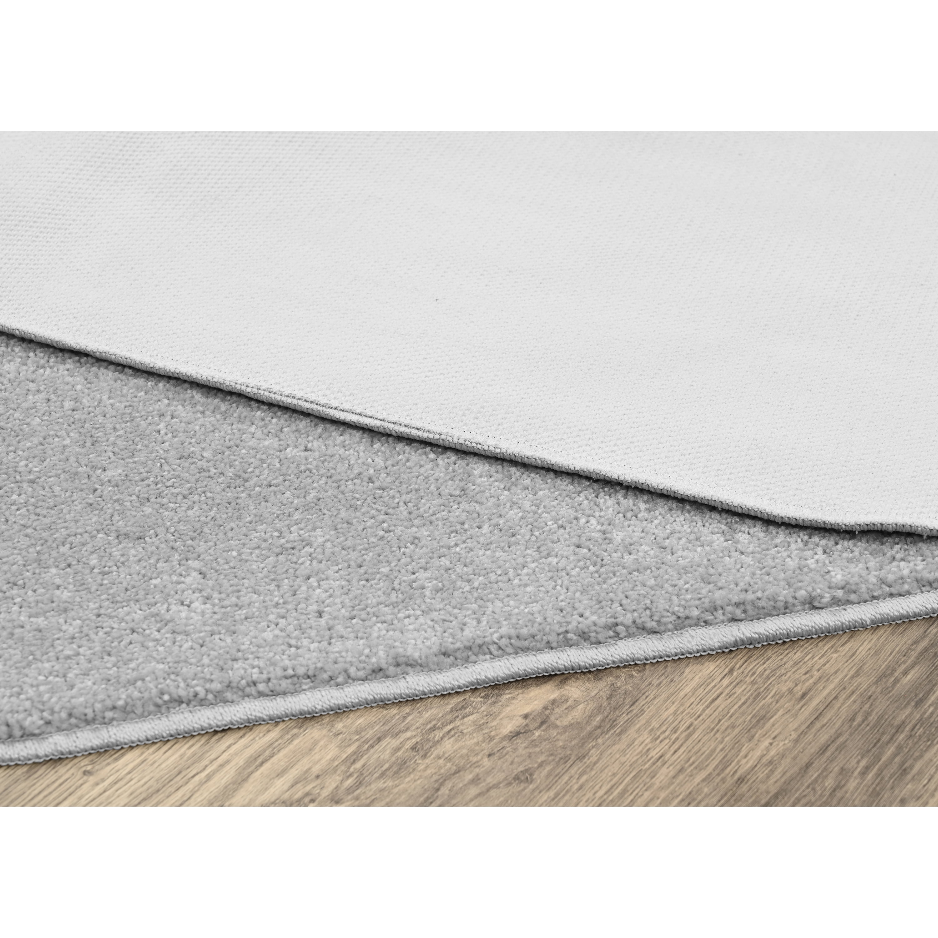 Garland Rug Gramercy Washable Polypropylene Silver Bathroom Runner, 22” x 60”