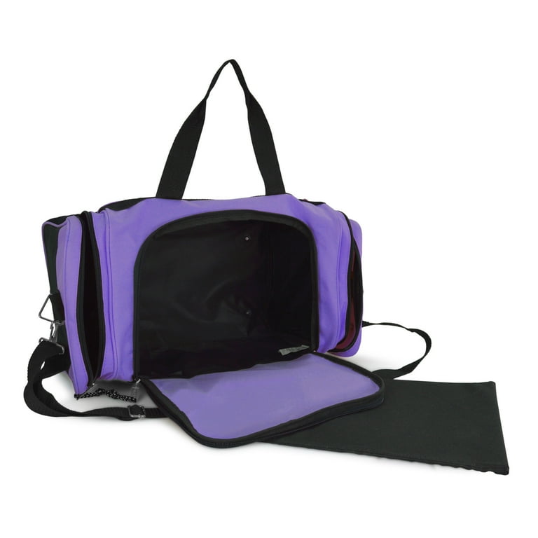 Dalix 14 Small Duffle Bag Two Toned Gym Travel Bag (Purple)