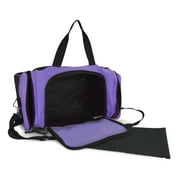 DALIX 21 Blank Sports Duffle Bag Gym Bag Travel Duffel with Adjustable Strap in Purple