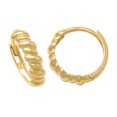 thumbnail image 2 of 14K REAL Solid Gold Twist Rope Hoop Earrings, Cartilage Daith Helix Tragus Conch Rook Snug Huggie Hinge Hoop Ear Ring Piercing Jewelry MOT400809Y Yellow Gold, 2 of 3