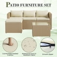 thumbnail image 5 of AMOPATIO 7-Piece Patio Furniture Set, Outdoor Patio Sectional Furniture All-Weather Rattan Wicker Patio Conversation Set Outdoor Furniture for Backyard Balcony,Beige, 5 of 7