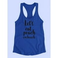thumbnail image 3 of Let's Eat Peach On Beach Racerback Tank Women -Image by Shutterstock, Female Medium, 3 of 4