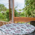 thumbnail image 2 of Ambesonne Leaves Greenery Fitted Round Tablecloth, Tropical Leafy Art, 45"- 56" Diameter, Pale Blue Dried Rose, 2 of 5