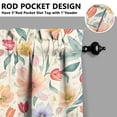 thumbnail image 5 of Kitchen Curtains and Valance Set 24 Inch Tier Pioneer Colorful Floral Curtains Small Drapes for Cafe Living Room Bathroom Farmhouse 3 Pieces Set Rod Pocket, 5 of 6
