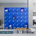thumbnail image 2 of KAER Metal Locker with 5 Doors 66“ Storage Locker for Employees andstudent with Card Slot Lockable Steel Locker for School Gym Home Office Staff, 2 of 6