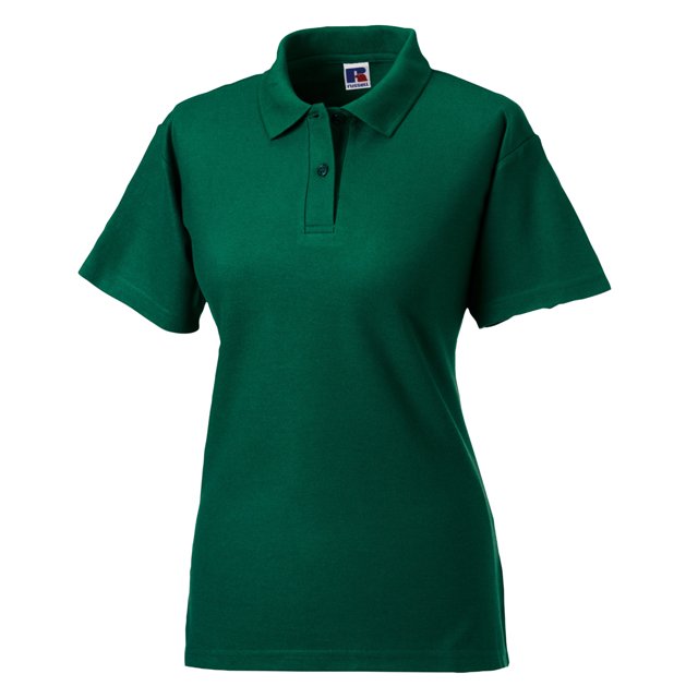 Jerzees- Polo de manga corta de colores resistente para mujer (Verde botella)