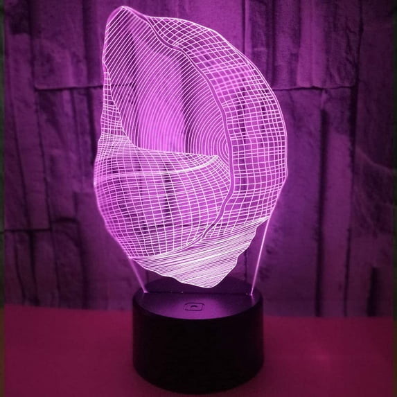 LINLIN 3D Illusion llamp LED Night Light with 7 Colors Flashing & Touch Switch USB Powered Bedroom Desk Lamp for Kids Gifts Home Decoration