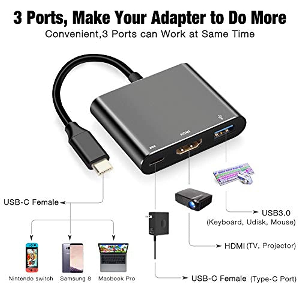 Hdmi Usb C Hub Adapter For Nintendo Switch 4k Type C Hdmi Dock Cable For Nintendo Switch Compatible With Macbook Pro Samsung Galaxy S8 Plus Google Pixel Walmart Com Walmart Com