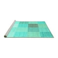 thumbnail image 2 of Ahgly Company Machine Washable Indoor Rectangle Abstract Turquoise Blue Contemporary Area Rugs, 8' x 10', 2 of 4
