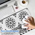 thumbnail image 4 of Long Mouse Pads for Desk,Black Geometric Striped Pattern Desk Mats on Top Of Desks, Desk Mouse Pad Extra Large with 3mm Non-Slip Base and Stitched Edge for Gaming,Office,Work,Home 31.5"x11.8", 4 of 6