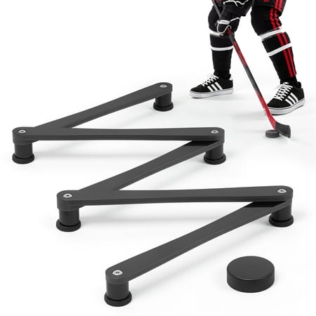 VEVOR Hockey Training Equipment, 5-Section Adjustable Hockey Stick Handling Trainer, Portable On/Off Ice Trainer, Lightweight Solid Sports Tool for Puck Control, Reaction Time, Hand-Eye Coordination
