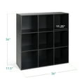 thumbnail image 4 of Best Choice Products 9-Cube Bookshelf, 11in Display Storage Organizer w/ 3 Removable Back Panels - Black, 4 of 10
