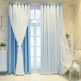 thumbnail image 3 of Double-layer Celebrity Nordic Cloth Gauze Fantasy Pleated Curtain Finished Modern Simple Fabric Bedroom Living Room, 3 of 5