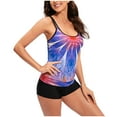 thumbnail image 4 of RKSTN Tankini Swimsuits for Women Plus Size Swimwear Gradient Color Print Split Sling Swimsuit, 4 of 6