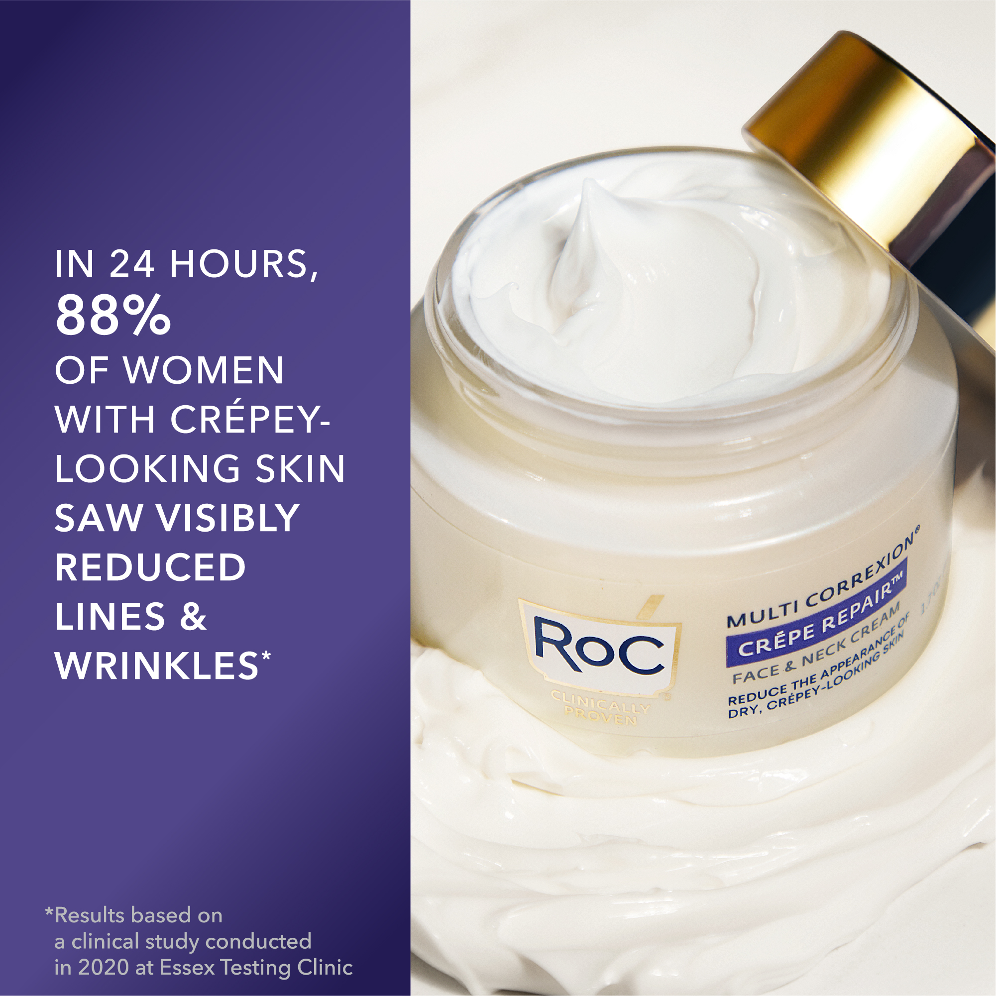 Roc Multi Correxion Anti-Aging Moisturizer, Firming Cream for Dry & Crepey Skin, 1.7 oz - image 3 of 11