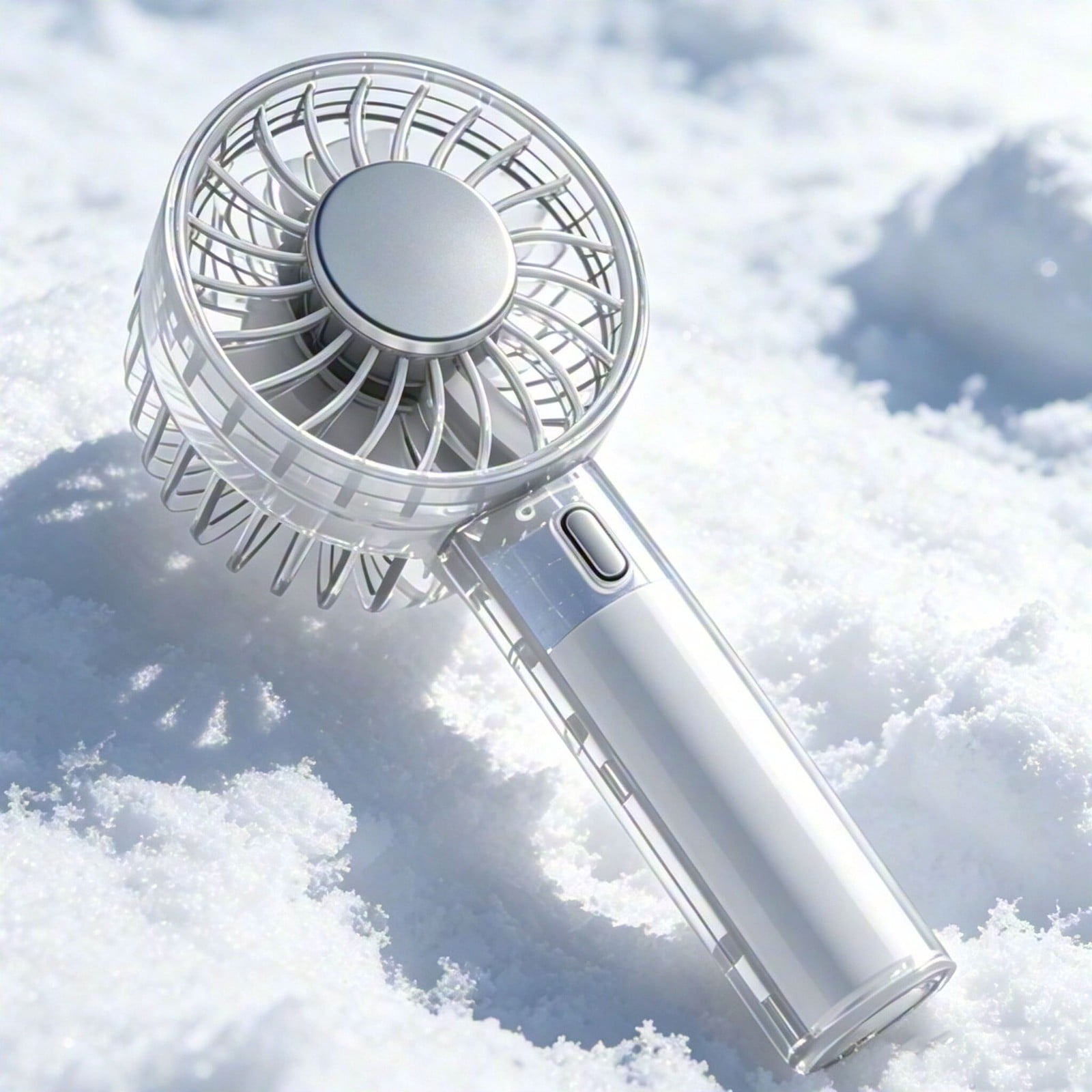 Hometravel Handheld Portable Ice Fan, Personal Cooling Fan with Cooling Plate, Rechargeable Mini Ice Fan for Outdoor, Travel, Office, Hot Summer Days