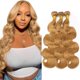 thumbnail image 1 of Extensiones de cabello AuoMar Blonde Body Wave 27 22 22 cm, 1 of 6