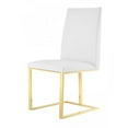 thumbnail image 1 of HomeRoots 472185 White Gold Contemporary Dining Chair, 1 of 1