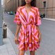 thumbnail image 1 of Vestido Informal de Verano Con Cuello En V y Estampado Floral Para Mujer, Cómodo, Transpirable, Ligero y Para Uso Diario., 1 of 3