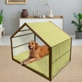 thumbnail image 2 of Yellow Flower Pet House, Fresh Garden Pattern with 2 Shaded Motifs Lively Summer Pattern, Outdoor & Indoor Portable Dog Kennel with Pillow and Cover, 5 Sizes, Yellow Cream, by Ambesonne, 2 of 4