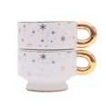 thumbnail image 1 of Tazas Holiday Time Apilable Decoradas Asa Dorada Juego 2 Piezas, 1 of 4