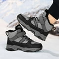 thumbnail image 6 of WhouRiu Big Boy Outdoor Sneakers Winter Lined Thermal Ankle Boots Kids Warm Insulated Athletic Walking Sneakers Black Big Kids7.5, 6 of 8
