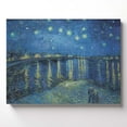 thumbnail image 4 of Starry Night Decor, Van Gogh Wall Art Starry Night Over the Rhone Canvas Print, Wan Gogh Canvas Wall Art, Ready To Hang for Living Room Home Wall Décor 16x20, 4 of 7