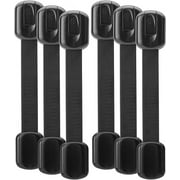 Bates- Child Safety Strap Locks, 6 Pack, Black Baby Cabinet Locks, Toilet Locks Baby Proof, Child Proof Drawer Locks, Cabinet Baby Locks for Cabinets, Child Proof Cabinet Locks, Drawer Child Locks